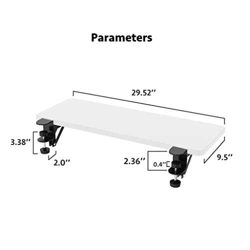 HONJIE Computer Desk Extension Board, Suitable for Office desks, Sturdy Mouse arm Support, Computer Desk Extender, Suitable for Home and Office (