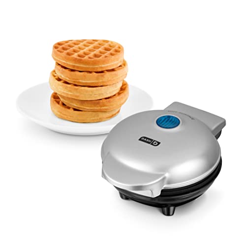 DASH DMWP001OR Mini Maker for Individual Waffles, Hash Browns, Keto Chaffles with Easy to Clean, Non-Stick Surfaces, 4 Inch, Orange Pumpkin