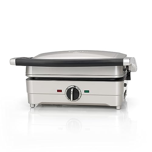 Cuisinart Style Collection 2 in 1 Waffle & Pancake Maker| Non-Stick Removable Plates | Frosted Pearl | WAF2U (Pack of 1)