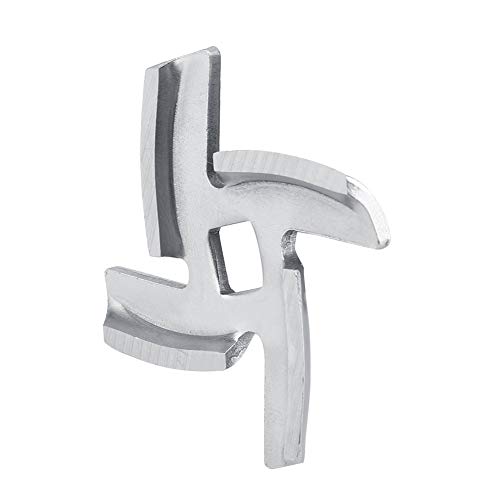 Chef Meat Grinder Blade Spare Part Stainless Steel Kitchen Food Meat Chopper Crusher Mincer Cutter Replacement for Electric or Manual(Pack of 2)(