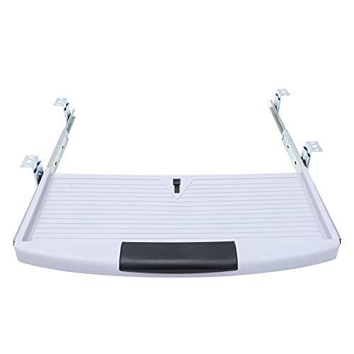 NUOBESTY Desk Keyboard Tray Keyboard Tray Under Desk Out Underdesk Keyboard Drawer Under Table Desk Keyboard Organizer with Sliding Mount System
