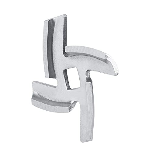 Chef Meat Grinder Blade Spare Part Stainless Steel Kitchen Food Meat Chopper Crusher Mincer Cutter Replacement for Electric or Manual(Pack of 2)(