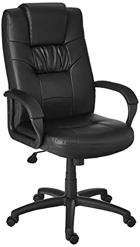 Boss Office Products B7501 Executive High Back LeatherPlus Chair in Black