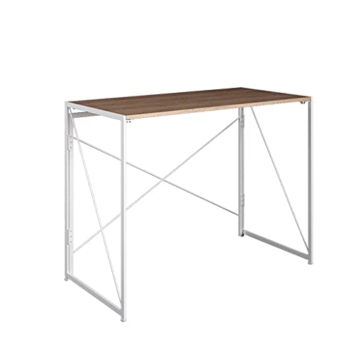 MJWDP Small Folding Study Writing desk for bedroom, portable Space Saving furniture,Collapsible, no assembly