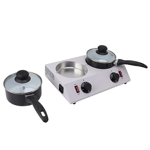 Chocolate Melting Machine 2 Tanks Chocolate Machines Stainless Steel, Temperature Control, Commercial Chocolate Melter (40W 220V UK plug (3000L/H