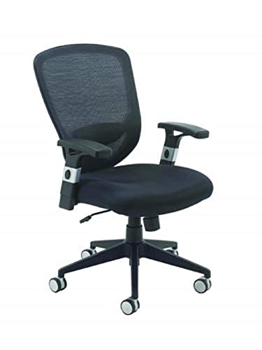 Office Hippo High Back Mesh Chair, Lock Tilt Mechanism, 1D Adjustable Arms, Black, 63.5 x 55.5 x 102.5 to 110 cm