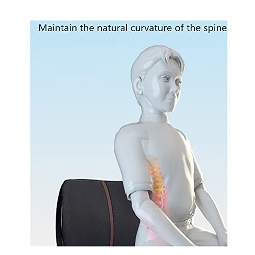 HUARXUNEG Comfortable lumbar support pillow with ergonomic design and memory foam, back support for back pain relief, suitable for office chairs,