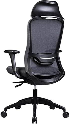 HJW Ergonomic Office Desk Chair Adjustable Mesh Swivel Home Task Chairs with Padded Seat and Armrest Office Chair Armchair