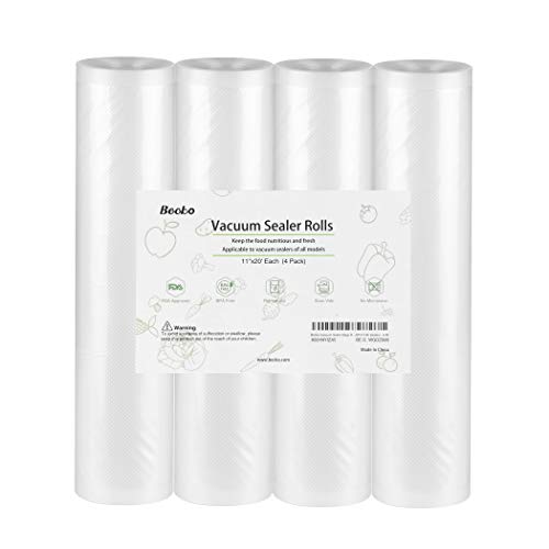 Becko Vacuum Sealer Rolls for Foodsaver and Sous Vide, BPA Free and FDA Approved, Freely Tailored, Fit For Most Vacuum Sealers - 28cm (W) x 6m (L