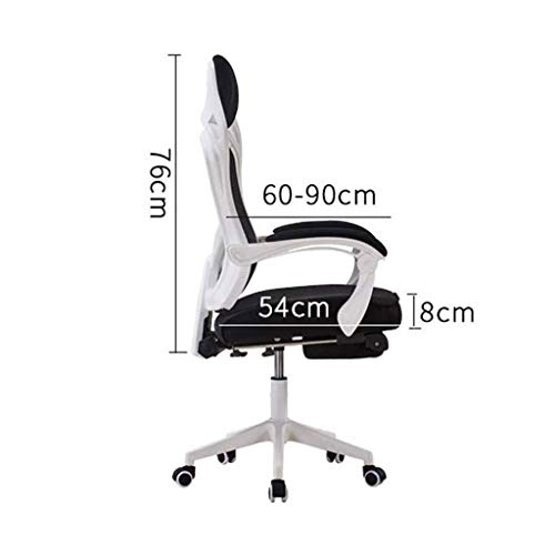 LZQDM Office chair -Computer Chair Home Anchor Chair Mesh Chair Study Room Lifting Swivel Chair Lunch Break Reclining Office Chair Comfortable Ga