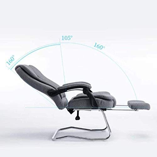 HJW Computer Chair,Reclining Home Lunch Break Chair Study Chair Fabric Office Chair Ergonomic Bow Chair Armchair