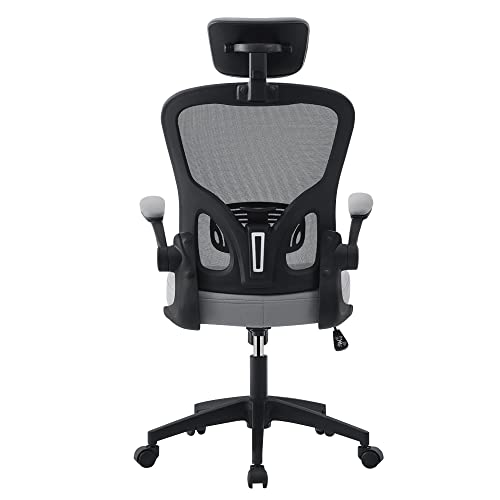 OWAY HOMELIVING TovoYar Ergonomic Office Chair High Back with Lumber Support Adjustable Desk Chair with Flip-Armrest and Mesh Back for Home Compu