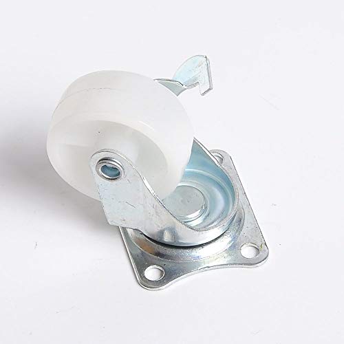 MU Swivel Castor Wheels Pp Heavy Duty Castors for Small Home Office Furniture Industrial Work Cart Separately,2" Plates Stem with Brake