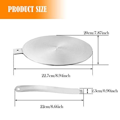 DIYARTS Induction Adapter Plate, 20cm/7.87inch Stainless Steel Heat Diffuser Simmer Ring Plate, Induction Hob Converter Plate for Gas Stove Glass