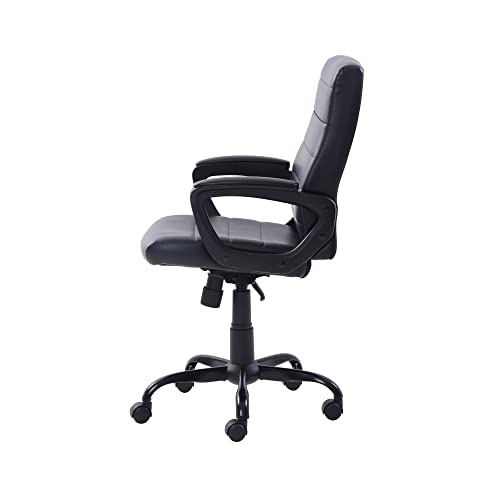 TJLSS Mid-Back Manager's Office Chair Bonded Leather