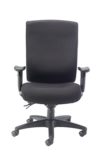 Office Hippo Professional 24 High Back Office Chair, 150 kg Weight Tolerance, 2D Arms, Asynchro Mechanism, Ratchet Back, Fabric, Black