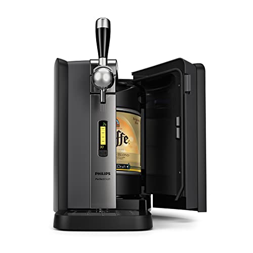 Philips PerfectDraft Beer Keg Machine - Home Beer Draft System with LCD Display, 6L Kegs, 70W (HD3720/25)