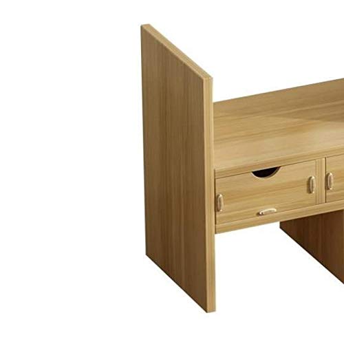 NXYJD Desk Top Bookcase, Adjustable, with 3 Drawers,Extendable Storage Desk Organizer for Home and Office
