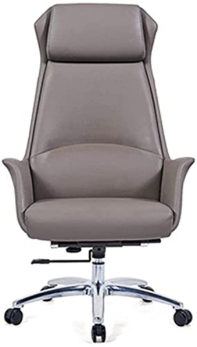 HJW Ergonomic Office Chair Leather Home Computer Chair Office Chair Modern Minimalist Lifting Rotation Armchair,124X74X74Cm