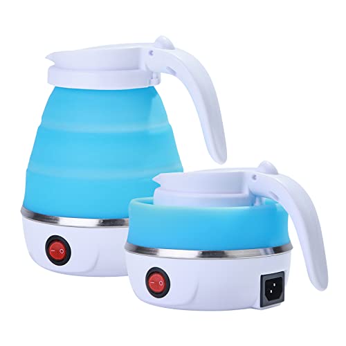 Foldable Electric Kettle, Portable Kettle for Travel, Silicone Electric Water Boiler, Tea Heater, Coffee Maker, Collapsible Kettle with Separable