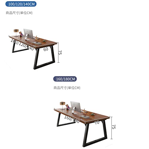 SDFGH Solid Wood Computer Desk Desktop Office Desk Home Writing Desk Lamp Double (Color : D, Size : 100CM)