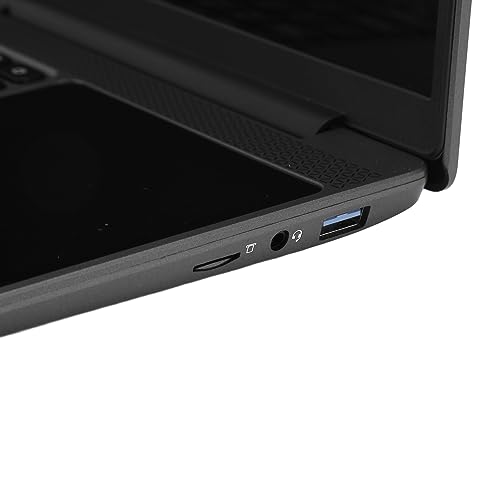 Aeun Laptop, 4 Core 4 Thread Laptop Computer Front 0.3MP Camera Dual Screen M.2 2280 100-240V 16G LPDDR4 N5095 Processor for Office (UK Plug 16G+