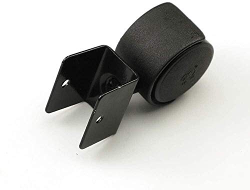 GTYT Furniture Caster Swivel Casters Wheels 4 X Castor Wheel U-Clamp Swivel Castor For Baby Cot Plastic Caster 18mm Black Non-slip