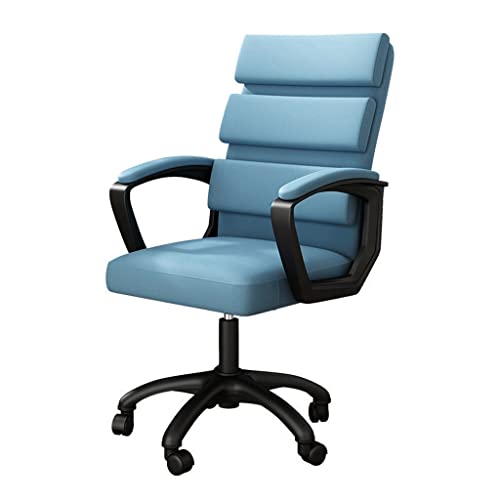 SLNFXC Computer Chair Backrest Leisure Chair Comfortable Stool Office Chair Long Student Study Chair Computer Chair (Color : Argento, Size : Tall