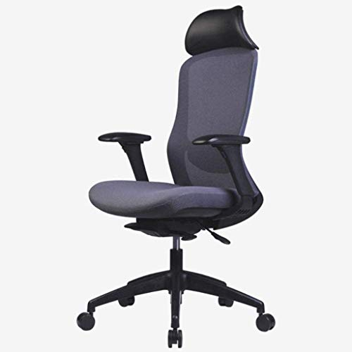 HJW Ergonomic Office Desk Chair Adjustable Mesh Swivel Home Task Chairs with Padded Seat and Armrest Office Chair Armchair