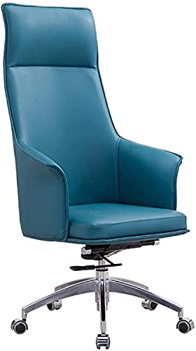 HJW Office Chairs Chair Study Computer Chair Home Executive Chair Business Lift Swivel Chair Armchair,Blue