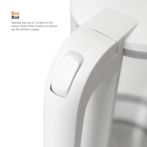 DAUH Electric Glass Kettle | Minimalist Scandinavian Inspired Design - Eco Boil - Energy Efficient - Boil-Dry Protection - Borosilicate Glass – B