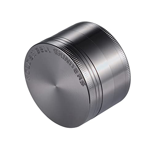 Golden Bell 2 inch Grinder 4 Layer Spice Grinder Zinc Alloy Grinder - Nickle Black
