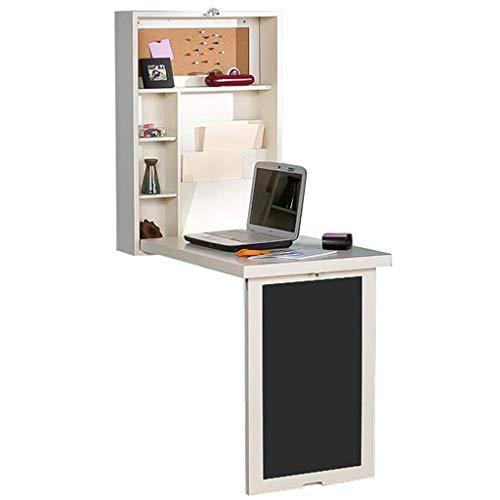 LXDZXY Tables,Wall Table with Shelf and Blackboard Desk | Coffee Bar Table | Kitchen Dining Table | Office Computer Workstation Table