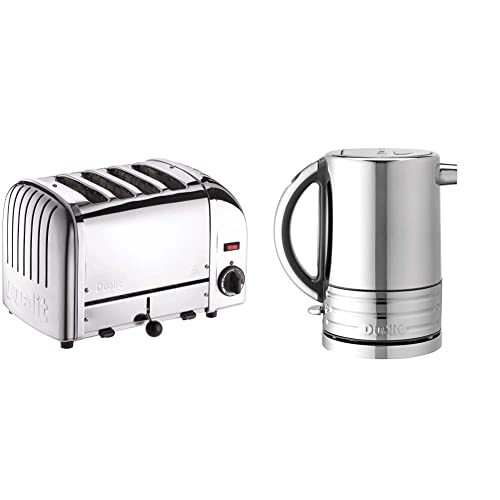 Dualit Classic 4 Slice Vario Toaster - Stainless steel, hand built in the UK - Replaceable ProHeat® elements - Heat two or four slots, defrost br