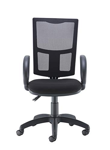 Office Hippo Mesh Back Desk Chair, Ergonomic Home & Office Chair With Height Adjustable Seat, Fixed Arms & Lumbar Support For Extra Comfort, Comp