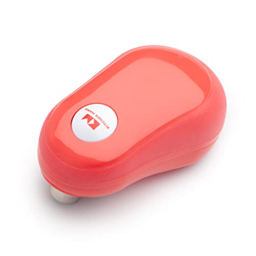 Kitchen Mama One-to-Go Electric Can Opener: Open Cans with One Press - Auto Detect & Cut Any Can Shape, with Auto-Stop, No Sharp Edges, Handy Lid