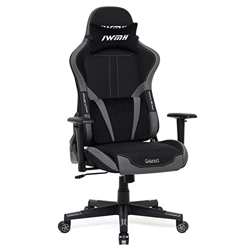 Intimate WM Heart Fabric Gaming Chair, Office Chair, Ergonomic Racing Gamer Chair, Reclining High Back Adjustable Computer Chair, Swivel Chair wi