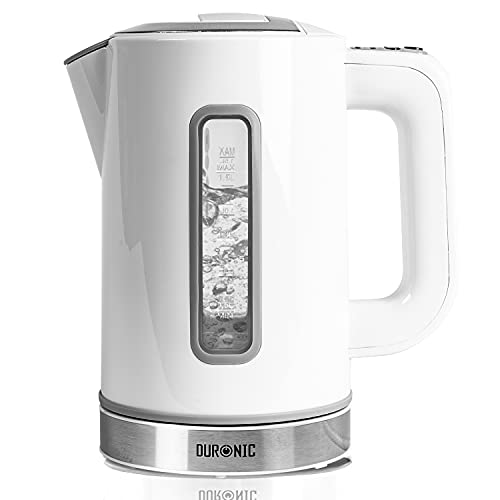 Duronic Electric Kettle EK30 BK | 3KW Variable Temperature Control | BLACK | 1.5L Fast Boil 3000W Eco Kettle | Keep Warm Function | Energy Effici