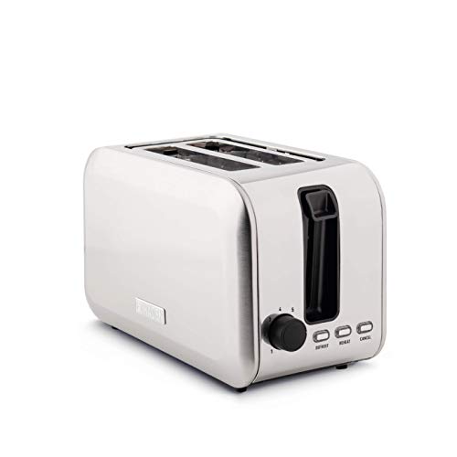Haden Heritage Black Toaster 4 Slice - Adjustable Browning Control, Reheat and Defrost Functions 4 Slice Toaster - Stainless Steel Toaster 4 Slic