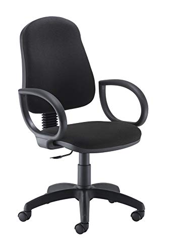 Office Hippo High Back Swivel Desk Chair, Ergonomic Home & Office Chair With Height Adjustable Seat & Backrest, Fixed Arms For Extra Comfort, Com