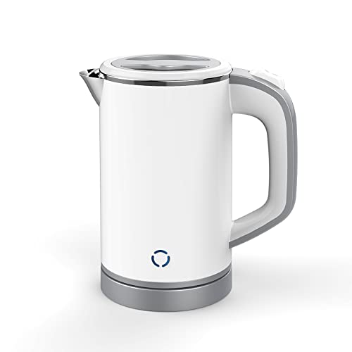 HotTopStar Electric Kettles 600W, 800ml Stainless Steel Kettle, Portable Mini Electric Kettle, Compact Travel Electric Kettles, Auto Shut-Off & B
