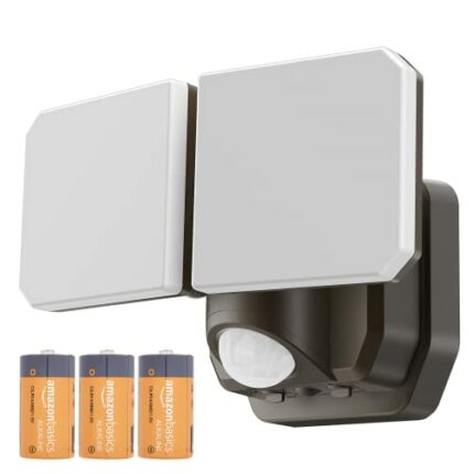 YTKIH Brighter Battery Security Lights with Motion Sensor,1000LM LED Dusk to Dawn Wireless Flood Lights,with 2 Adjustable Head,Upgrade Outdoor Li