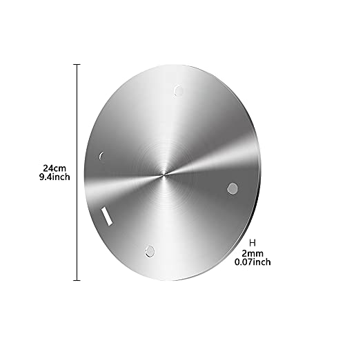 WANAONE Heat Diffuser Induction Plate, Induction Adapter Plate with Separable Handle, Stainless Steel Hob Heat Diffuser Ring Plate, Glass Cooktop