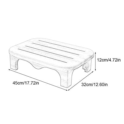 XHALERY Foot Rest Wood Ergonomic Wood Foot Stool Under Desk Foot Rest,for Office Home to Relieve Tendon Pains and Improve Blood Circulation,B