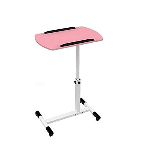 JYDQM Pink Folding table Garden Tables dining table Tables,Portable Adjustable Height Laptop Desk Bed Sofa Pc Stand Lapdesks Wheels Home Furnitur