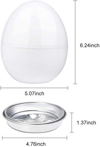Microwave Egg Boiler for 4 Eggs Poachers Boiled Egg Cooker Microwave only 8 Minutes for Hard Soft Boiled Egg Cooker Steamer Rapid Egg Cooking App