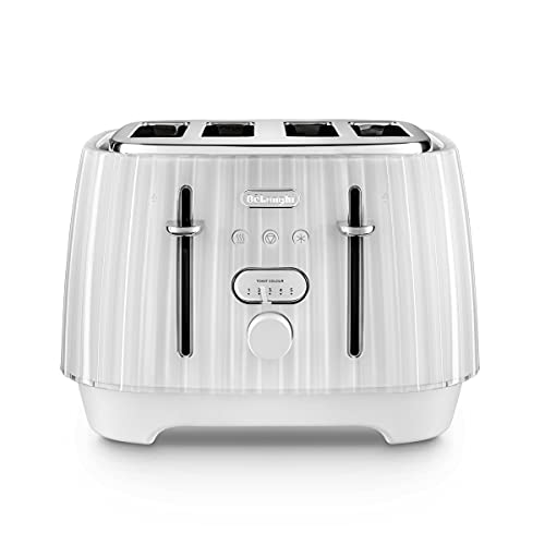 De'Longhi Ballerina Toaster, 2 Slot Toaster, Reheat, 5 Browning Settings, Defrost and Cancel Functions, Pull Crumb Tray, CTD2003.BK, 900W, UK PLU