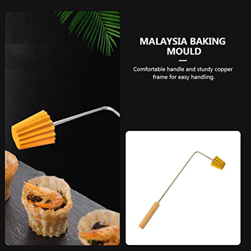 PATKAW Flower Rosette Iron Waffle Molds Cookie Pastry Molds Frying Molds Waffle Molds Egg Tart Maker Kitchen Gadget for Dessert Biscuit Waffle Ba