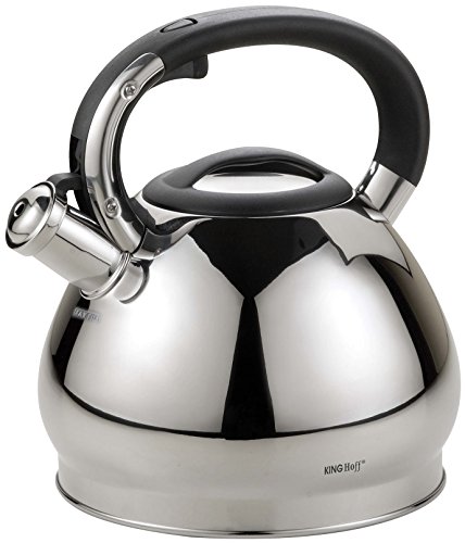 King Hoff KH-1221 Whistling Kettle Black Stainless Steel 3.4 litres