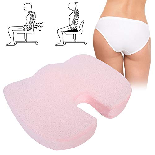 Shanrya Pink Coccyx Cushion, Coccyx Orthopaedic Pillow for Men Women Home